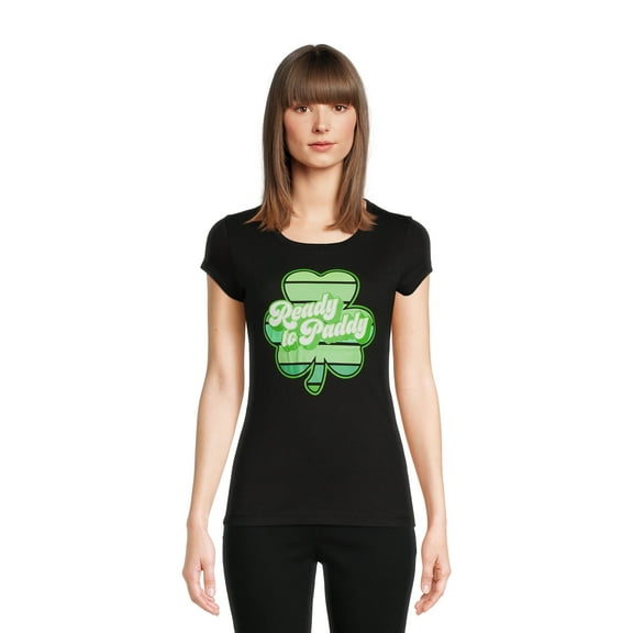 St Patricks Ready to Paddy Womens Graphic T-Shirt