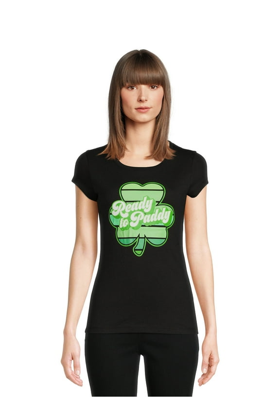 St Patricks Ready to Paddy Womens Graphic T-Shirt