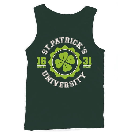 St. Patricks University Vintage Irish Shamrock Design Men's Tank Top