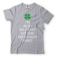 thumbnail image 1 of St Patricks day Funny Keep calm Thing T-shirt Party Pub Tee shirt Saint Patrick's day Tee (Large Grey), 1 of 1