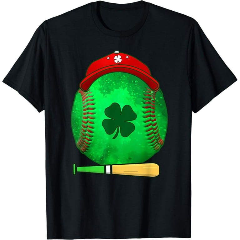 Distressed Shamrock Baseball Ball St Patricks Day Boys Men T-Shirt Distressed Shamrock Baseball Ball St Patricks Day Boys Men T-Shirt