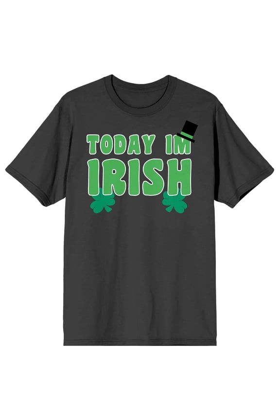 St Pats Today I'm Irish Crew Neck Short Sleeve Charcoal Men's T-shirt
