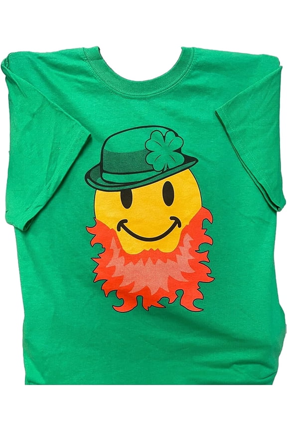 St. Pattys Emoji Green Shamrock T-Shirt X Large