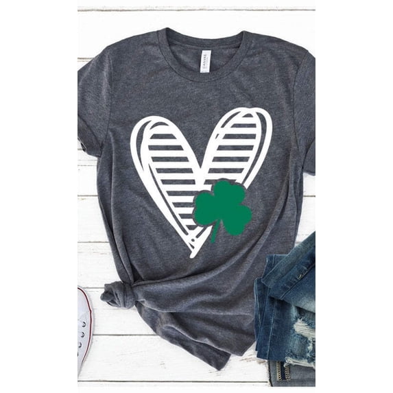 St Pattys Heart Graphic Tee T-Shirt
