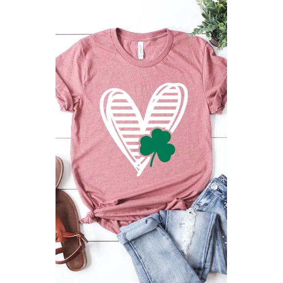St Pattys Heart Graphic Tee T-Shirt