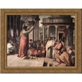 thumbnail image 1 of St Paul Preaching in Athens 24x20 Gold Ornate Wood Framed Canvas Art by Raphael, 1 of 2