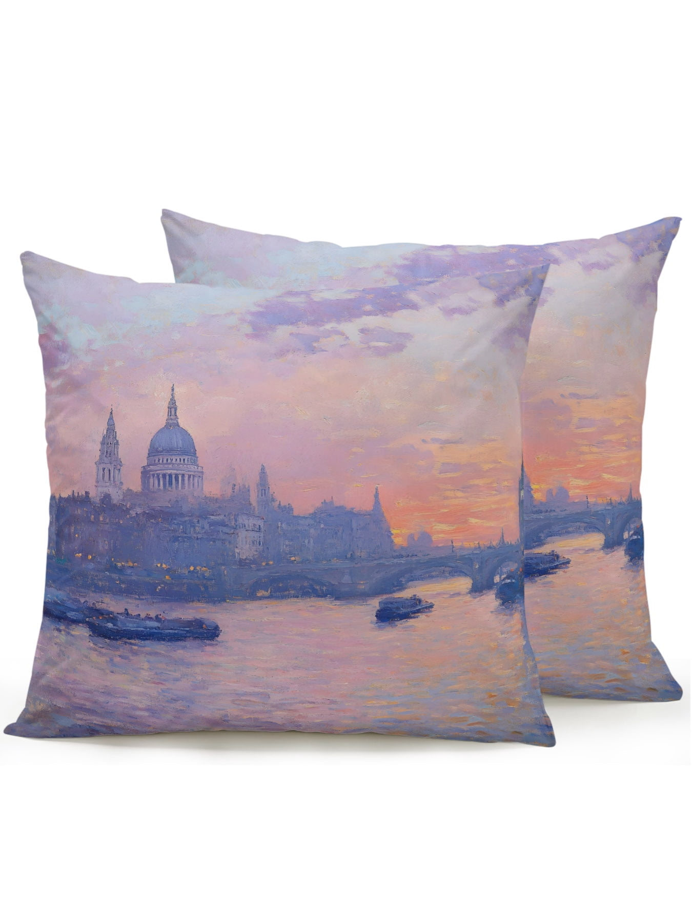 Throws Texture St Paul's Cathedral 16x16 Inch Outdoor Throw Pillows with Inserts, Set ...