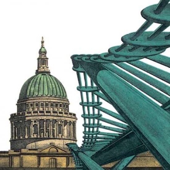 St Pauls Canvas Art - Barry Goodman (24 x 24)