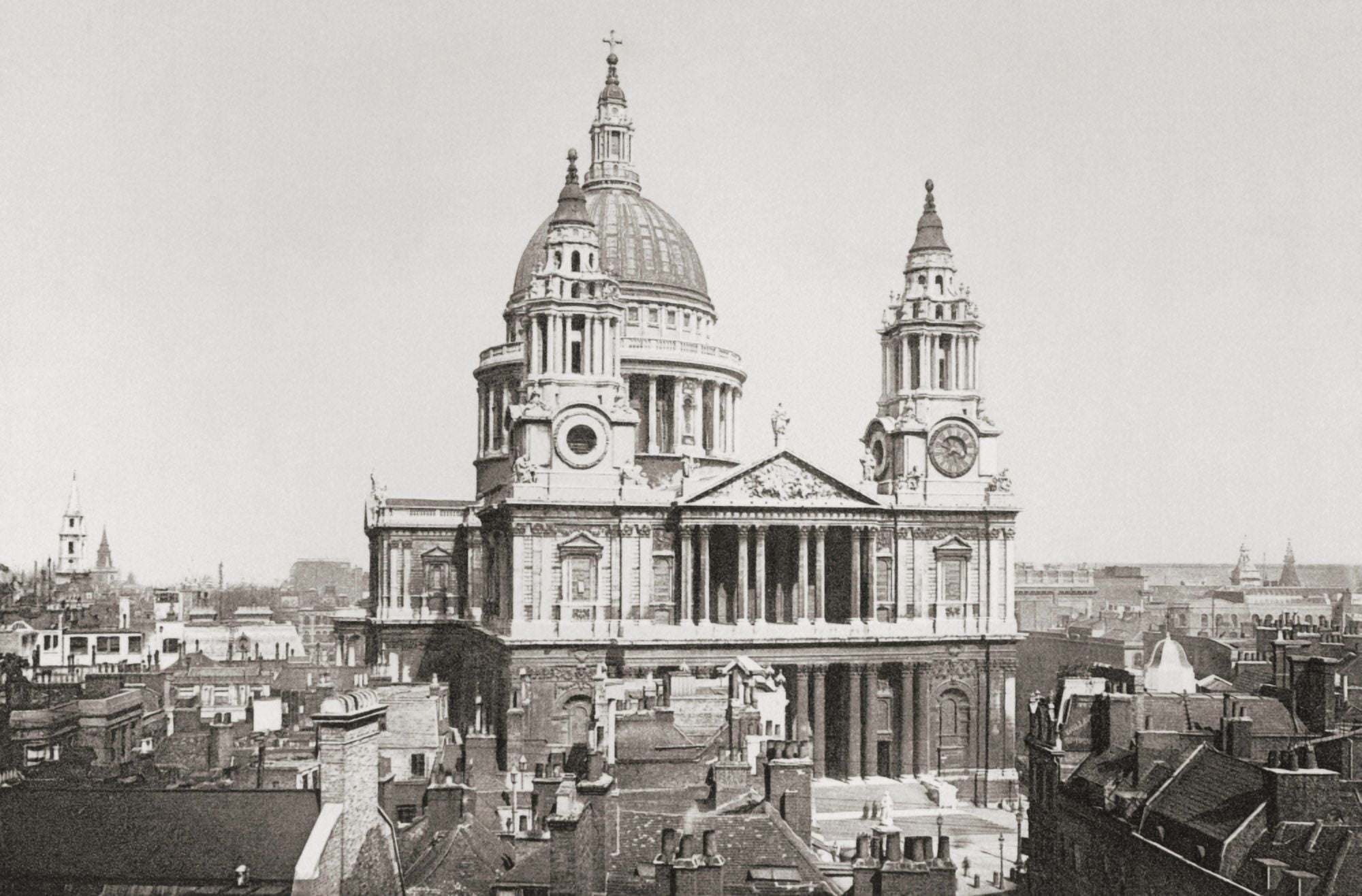 St Pauls Cathedral London England In The Late 19Th Century From London Historic And Social Published 1902 Canvas Art - Ken Welsh Design Pics (38 x 24)