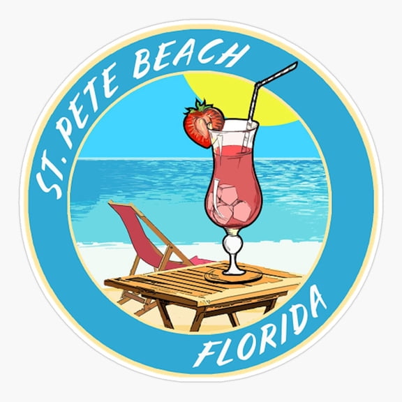 St Pete Beach Florida Coastal Sticker