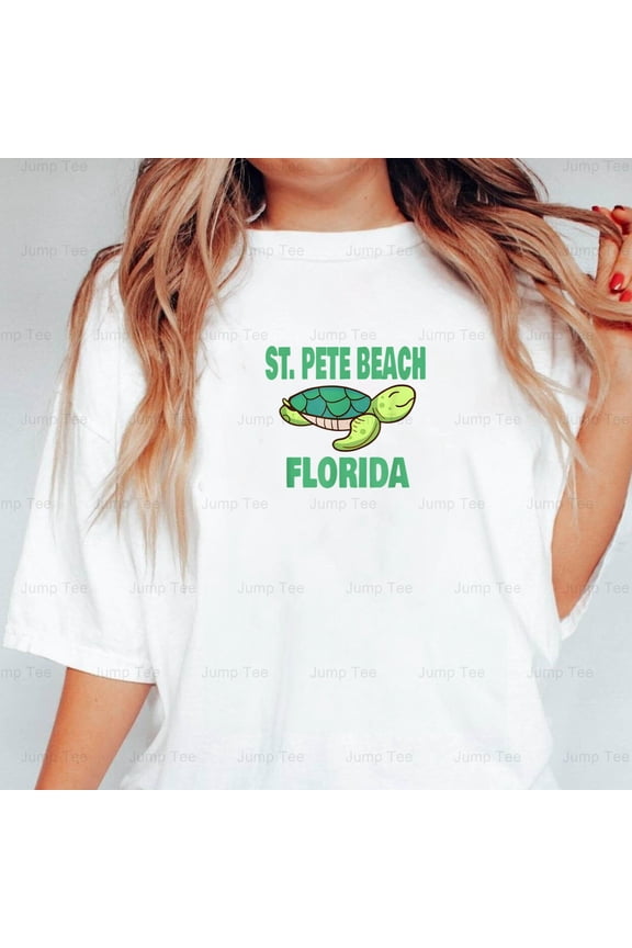 St. Pete Beach Florida Sea Turtle Ocean Lover Coastal Souvenir Unisex T-Shirt, up to size 5XL