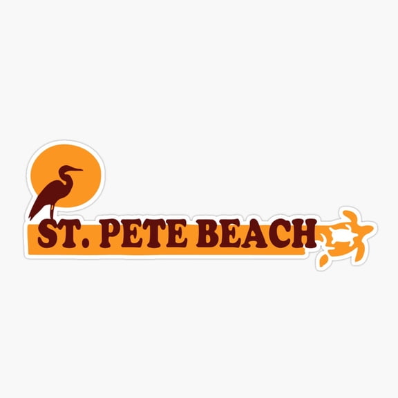 St Pete Beach Florida Tropical Coastal Travel Sticker
