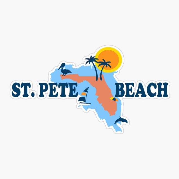 St Pete Beach Travel Summer Vacation Sticker