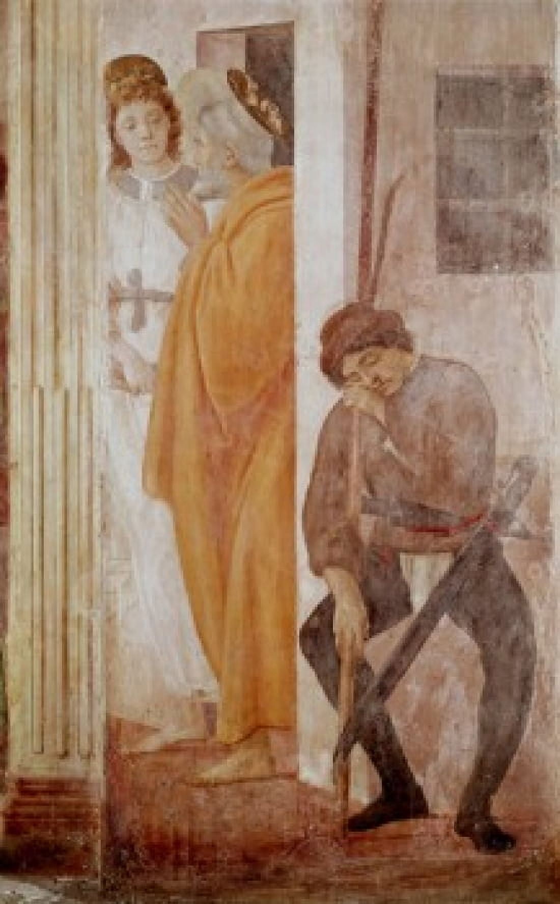St Peter 1425-28 Masaccio (1401-1428 Italian) Fresco Cappella Brancacci Santa Maria del Carmine Florence Italy Canvas Art - Masaccio (18 x 24)