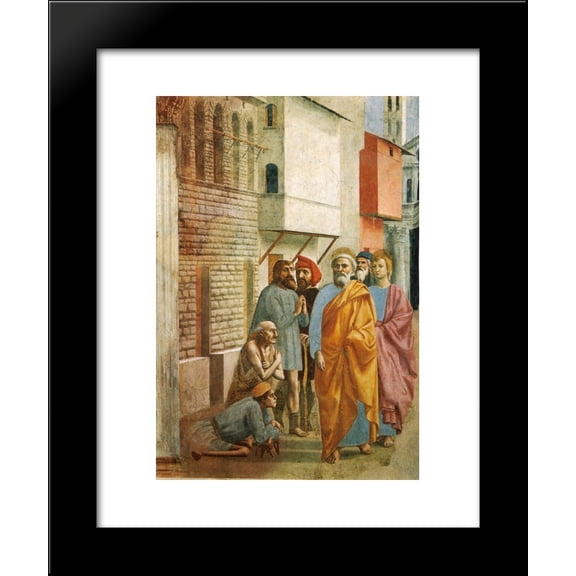 St.Peter Healing the Sick with His Shadow 20x24 Framed Art Print by Masaccio, Tommaso