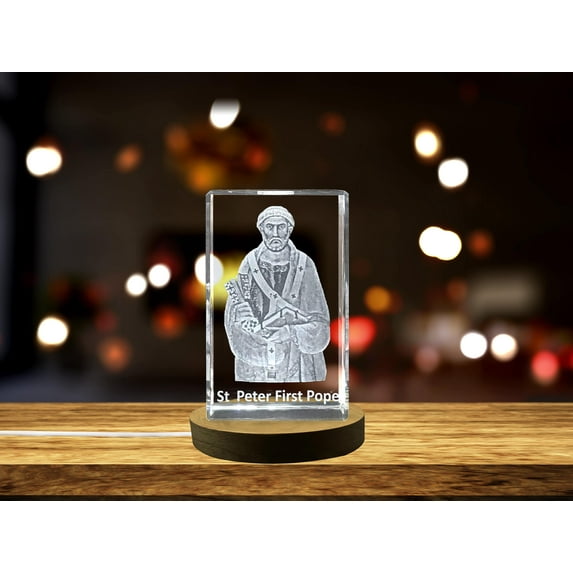 St. Peter | Religious 3D Engraved Crystal