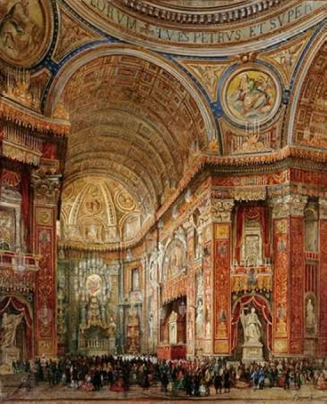 St Peters Basilica Rome Canvas Art - Giacinto Gigante (20 x 24)