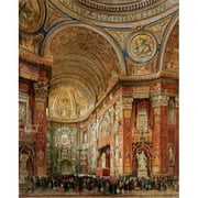 St. Peters Basilica Rome Poster Print by Giacinto Gigante, 10 x 12 - Small