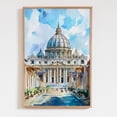 St Peters Basilica Rome Vatican Wall Art Print, Vatican City Italy ...