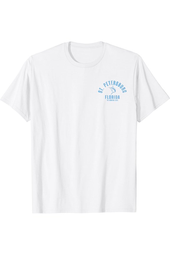 St. Petersburg Florida Fl Beach Front & Back T-Shirt, Vintage T-Shirt