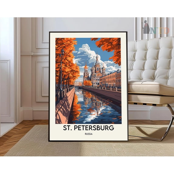 St Petersburg Poster, St Petersburgst Petersburg Print, St Petersburg Art Print, St Petersburg Travel, St Petersburg Photo Wall Art, Modern Wall Decor, 12x18 UNFRAMED