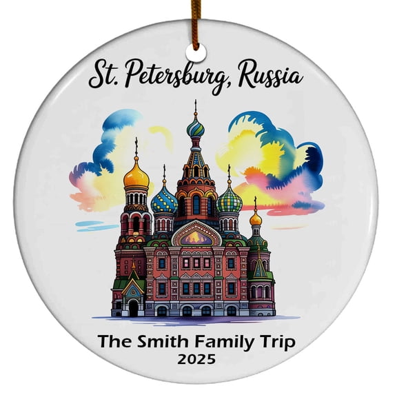 St. Petersburg Russia Christmas Ornament, Collection of City Travel Souvenirs for Family and Friends, Christmas Tree Ornament City Travel, Trips of The Year, Christmas Ornament 2025