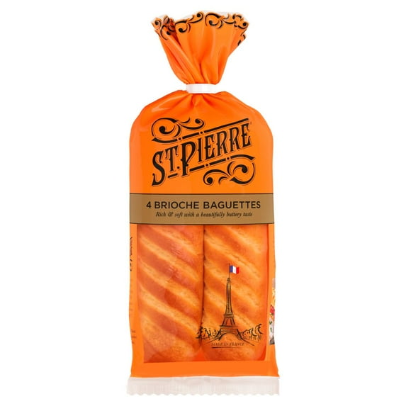 St.Pierre, Brioche Baguettes, Regular Shelf Stable 4 Count Plastic Wrapper
