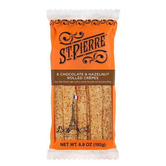 St. Pierre, Chocolate & Hazelnut Rolled Crepes, 6ct