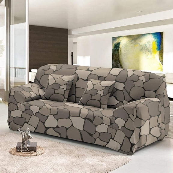 St Printed Non-Slip Sectional Couch Covers Elastic Stretch Slipcovers Soft Dust-Proof Sofa Cover Furniture Protector