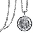 thumbnail image 1 of St Raphael the Archangel Necklace 925 Sterling Silver St Raphael Medal Religious Necklace Amulet Catholic Jewelry for Men, 1 of 5