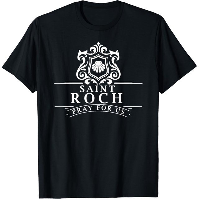 St Roch Pray for Us Catholic Plagues Patron Saint of Dogs TShirtL