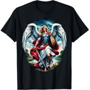 St Saint Michael The Archangel Angel Warrior Inspirational Message T-Shirt