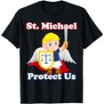 St Saint Michael for Kids Catholic Kids Archangel Pray T-Shirt …