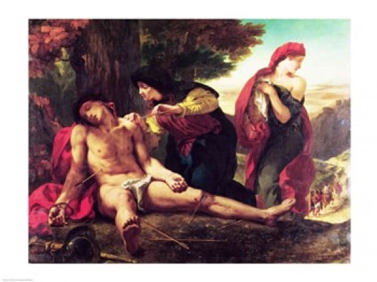St Sebastian 1836 Canvas Art - Eugene Delacroix (24 x 18)