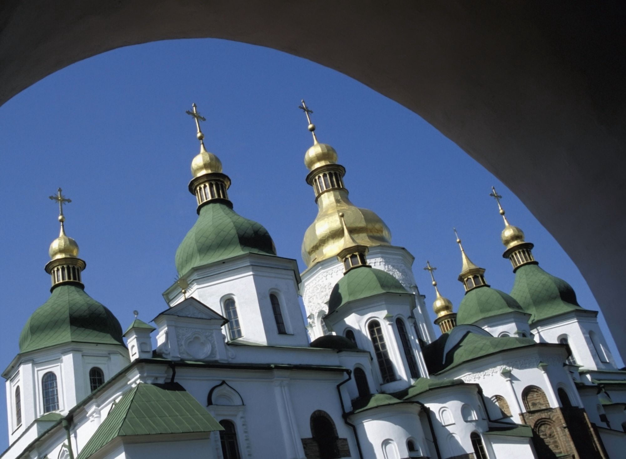 St Sophia Cathedral And Archway Canvas Art - Chris Bradley Design Pics (36 x 26)