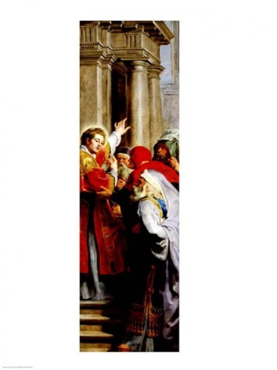 St Stephen Preaching Canvas Art - Peter Paul Rubens (24 x 36)