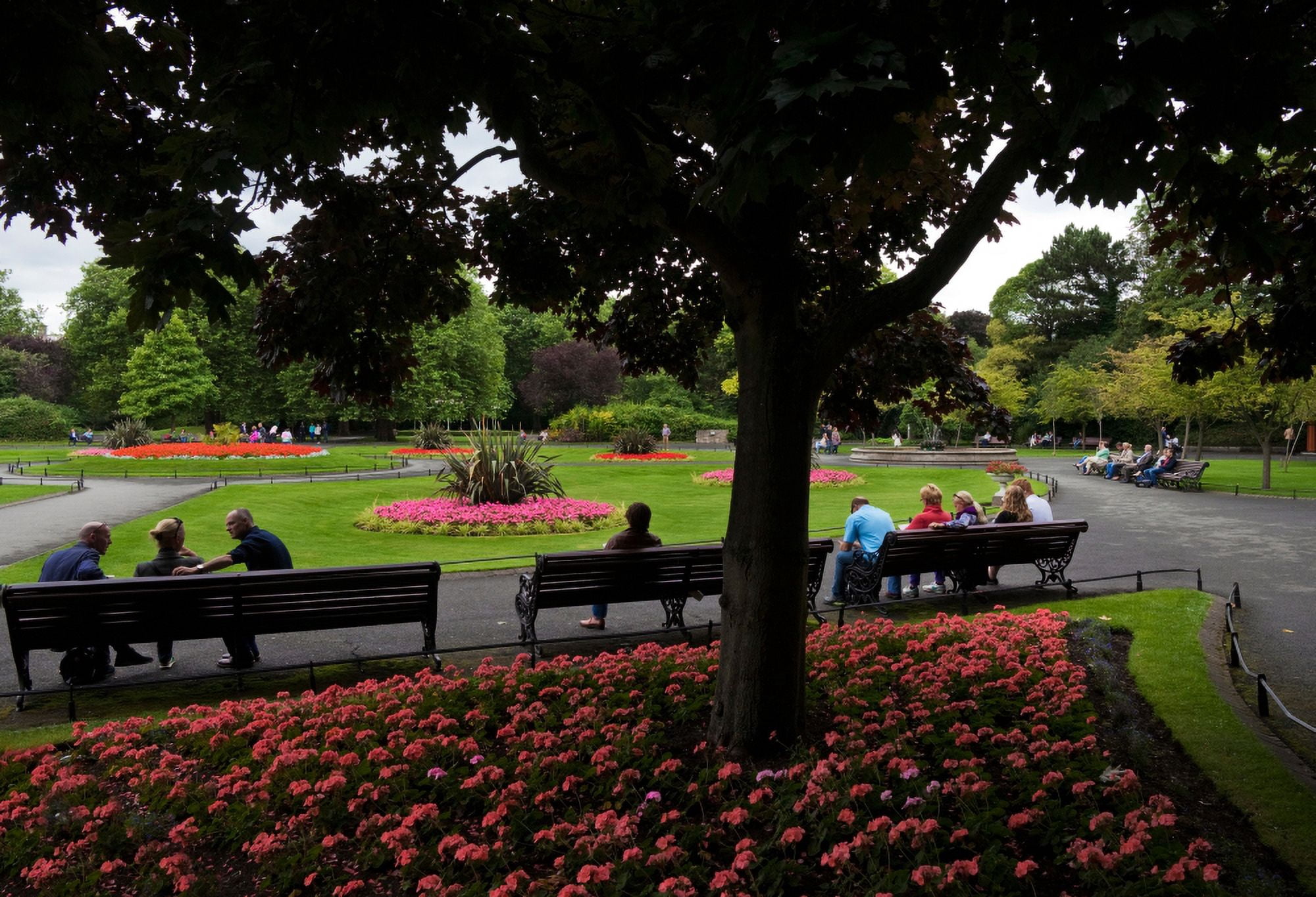 St Stephens Green Park Dublin City Ireland Canvas Art - Panoramic Images (9 x 27)