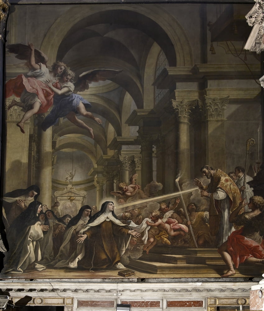 St Teresa Receiving The Eucharist Canvas Art -  (18 x 24)