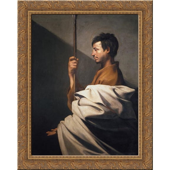 St. Thomas 20x24 Gold Ornate Wood Framed Canvas Art by Ribera, Jusepe de