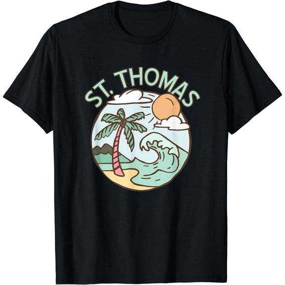 St. Thomas Tropical Beach Vacation Souvenir T-Shirt