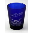 thumbnail image 1 of St. Thomas US Virgin Islands Cobalt Blue Frosted Shot Glass, 1 of 1