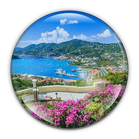 St Thomas US Virgin Islands Paperweight in Gift Box, 3 Inch Crystal Dome, Perfect for House Warming Gift