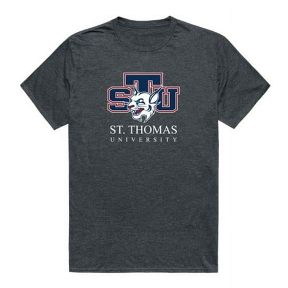 St. Thomas University Bobcats Cinder College T-Shirt, Heather Charcoal - 2XL