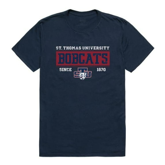 St. Thomas University Bobcats College Established T-Shirt, Navy - Small