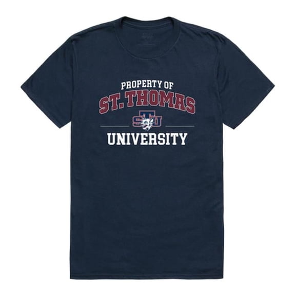 St. Thomas University Bobcats Property College T-Shirt, Navy - Large