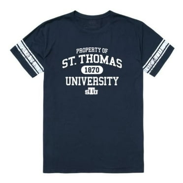 St. Thomas University Bobcats Property Football T-Shirt, Navy - Medium