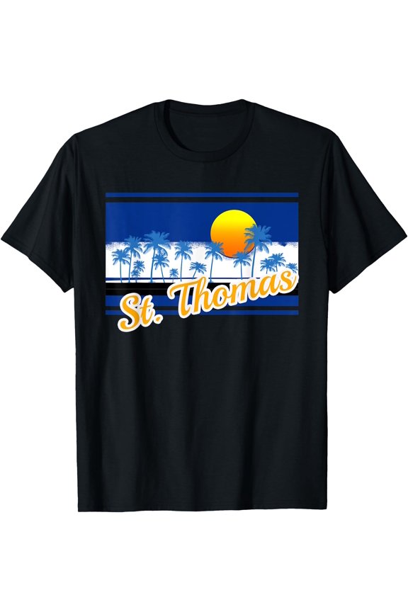 St. Thomas Vintage Surf Style Retro Beach T-Shirt