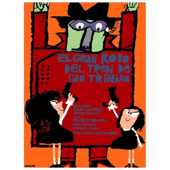 St. Trinian train robery wall Decoration Poster.Graphic Interior design. 11 x 17 Inch Poster