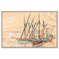 thumbnail image 1 of St Tropez 1906 Canvas Coastal Classic Art by Art Remedy, Silver Frame, 30" x 20", 1 of 7
