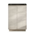 thumbnail image 1 of St. Tropez 24" Freestanding Bathroom Vanity in White Oak with Black Sink Top, 1 of 6
